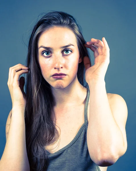 Slender Caucasian Female Portrait — Stock Photo, Image