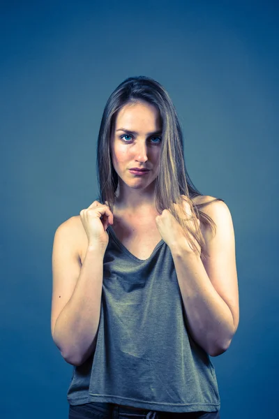 Slender Caucasian Female Portrait — Stock Photo, Image