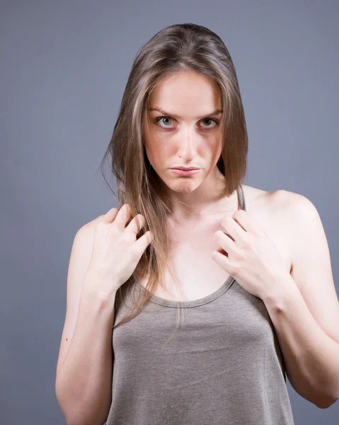 Slender Caucasian Female Portrait — Stock Photo, Image