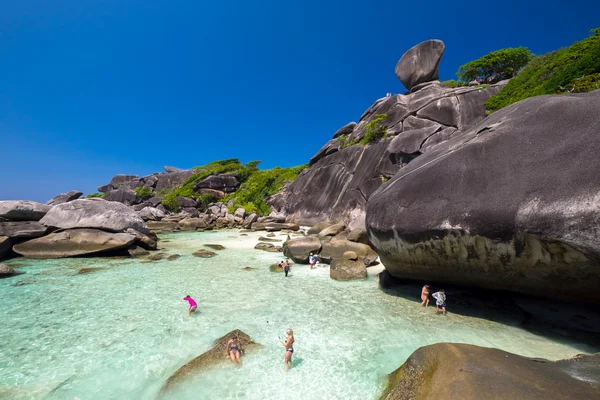 Sail rock, krásná a slavná památka Similan Island, Thajsko Stock Obrázky