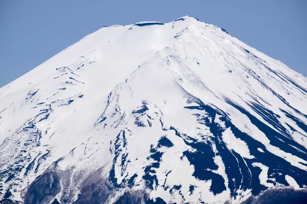 Close-up van de top van de berg Fuji van Kawaguchiko lake, japan — Stockfoto