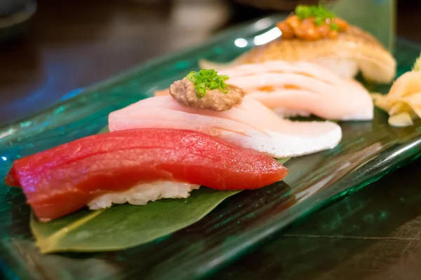 Close-up nigiri sushi set — Stockfoto