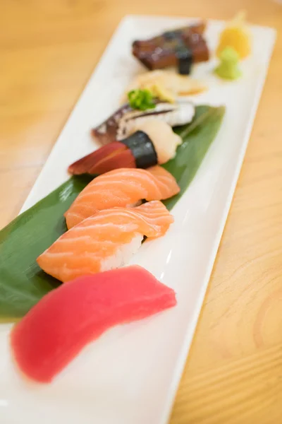 Close up van verscheidenheid Sushi instellen — Stockfoto