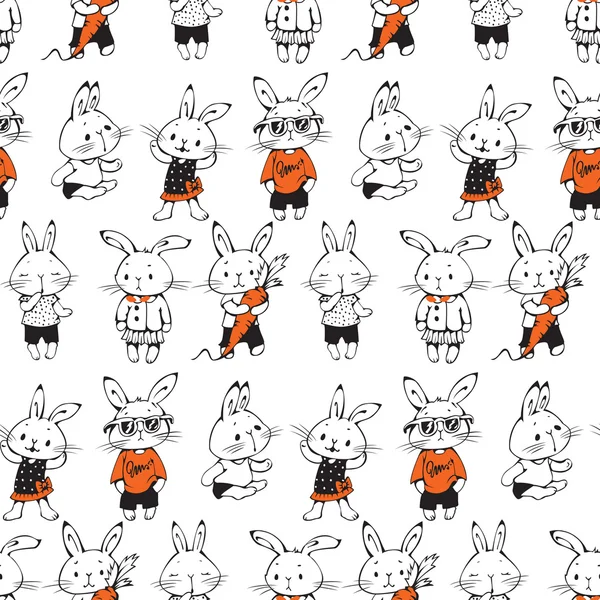 Grappige cartoon Bunnies — Stockvector