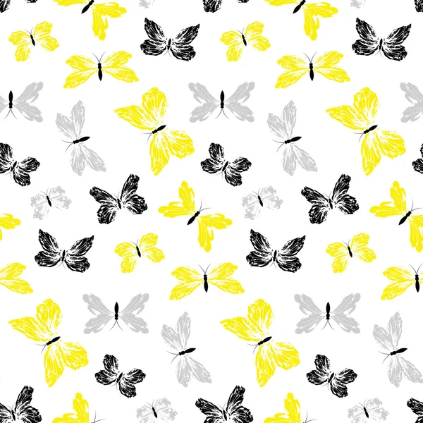 Seamless pattern with butterflies — Stock Photo, Image
