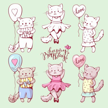 komik karikatür kedi