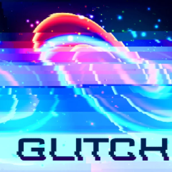 Glitch arte fundo — Vetor de Stock