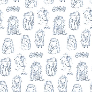 çizgi film kirpi ile Seamless Modeli