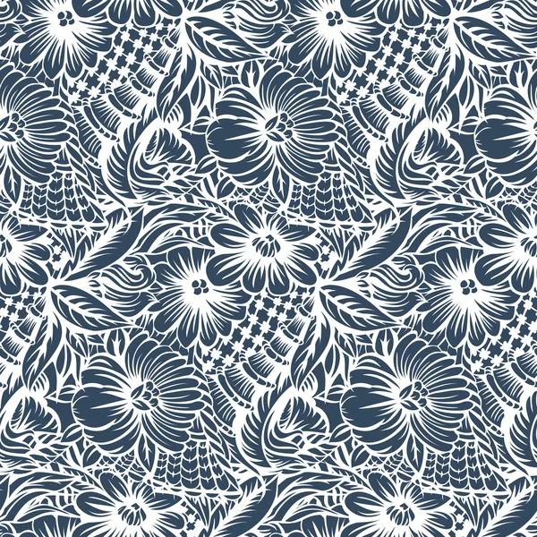 Patrón floral sin costuras — Vector de stock