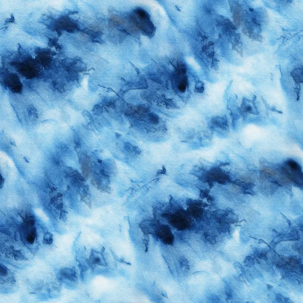Seamless pattern of indigo color on silk — Stock Photo, Image