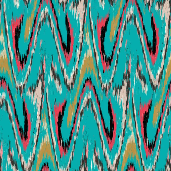 Modèle Ikat sans couture vert — Image vectorielle