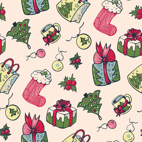 Patrón de Navidad colorido — Archivo Imágenes Vectoriales