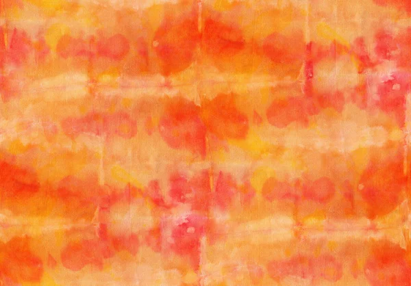 Seamless Tie Dye Pattern Orange Color White Silk Hand Painting — Stock Photo, Image