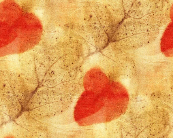 Seamless Botanical Print Leaf Prints Natural Silk Hand Drawn Illustration — Stock Photo, Image