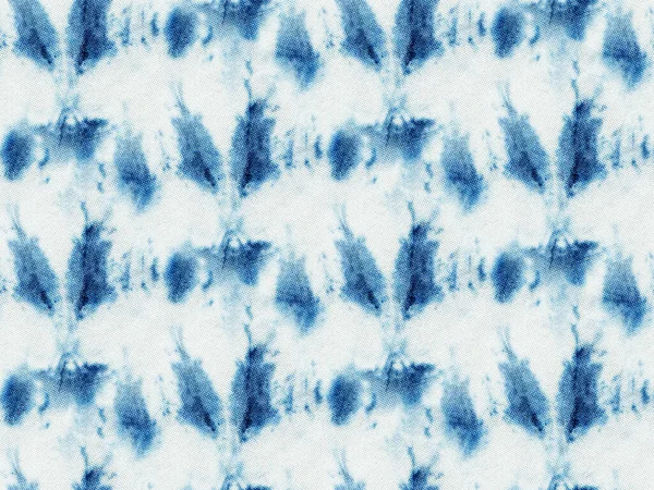 Naadloze Tie Dye Patroon Van Indigo Kleur Witte Zijde Handschilderstoffen — Stockfoto