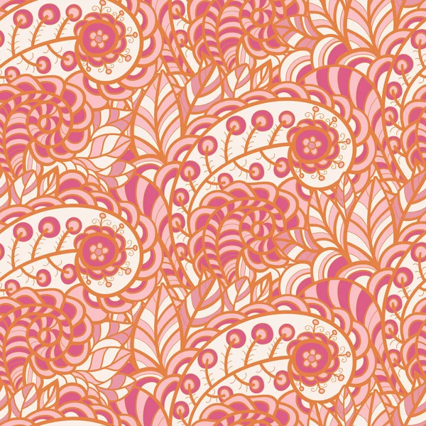 Motif Sans Couture Avec Impression Paisley Multicolore Illustration Vectorielle — Image vectorielle