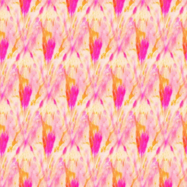 Seamless Tie Dye Pattern Pink Orange Color White Silk Hand — Stock Photo, Image