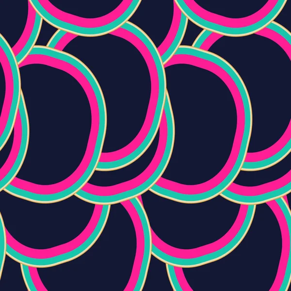 Motif Sans Couture Avec Des Cercles Pour Tissu Papier Emballage — Image vectorielle