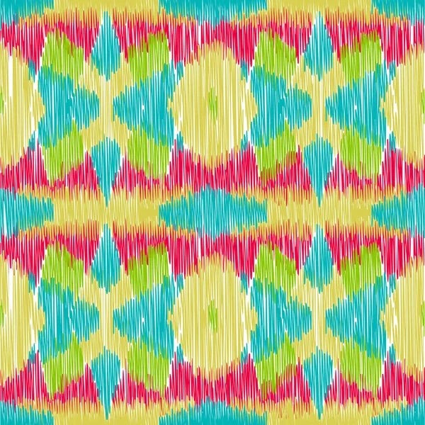 Modèle Ikat Sans Couture Fond Abstrait Pour Conception Textile Papier — Image vectorielle