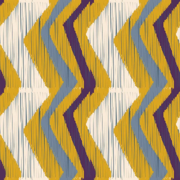 Patrón Ikat Sin Costuras Fondo Abstracto Para Diseño Textil Papel — Archivo Imágenes Vectoriales