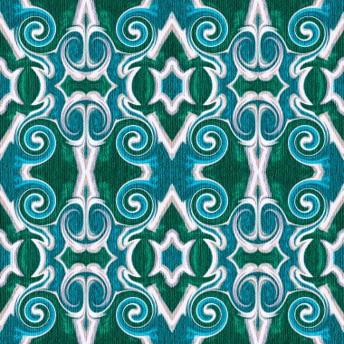 Modelleştirilmiş etnik kalıplı kusursuz bir model. El çizimi illüstrasyon.