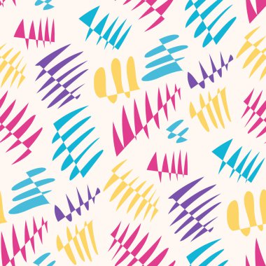 Noktalı soyut çizimle kusursuz desen. Vektör illüstrasyonu