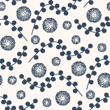 Çiçekli siyah beyaz desenli. Vektör illüstrasyonu