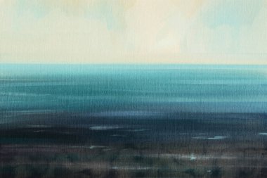 Soyut izlenimcilik. Manzara. Modern resim. El çizimi illüstrasyon. 