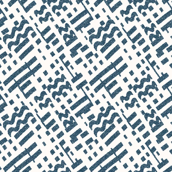 Monochromes Nahtloses Muster Mit Einem Einfachen Abstrakten Muster Vektorillustration — Stockvektor