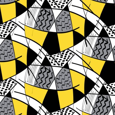 Basit bir soyut çizimle kusursuz bir desen. Vektör illüstrasyonu.