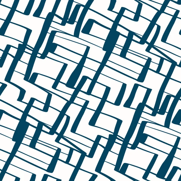 Monochromes Nahtloses Muster Mit Einer Einfachen Abstrakten Zeichnung Vektorillustration — Stockvektor
