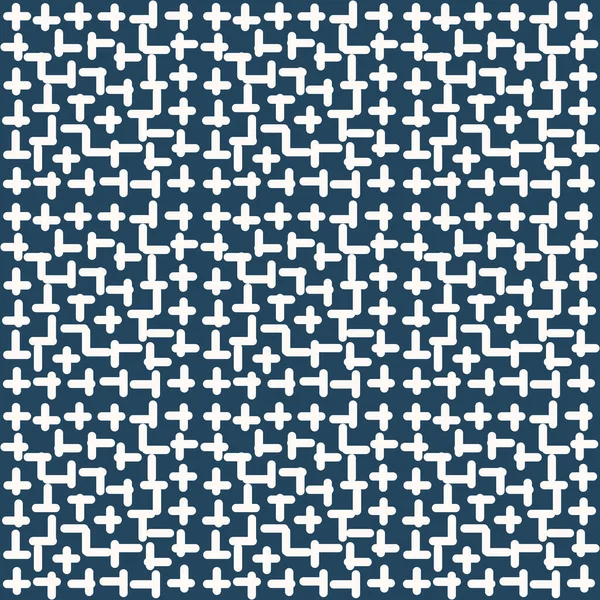Monochromes Nahtloses Muster Mit Einer Einfachen Abstrakten Zeichnung Vektorillustration — Stockvektor