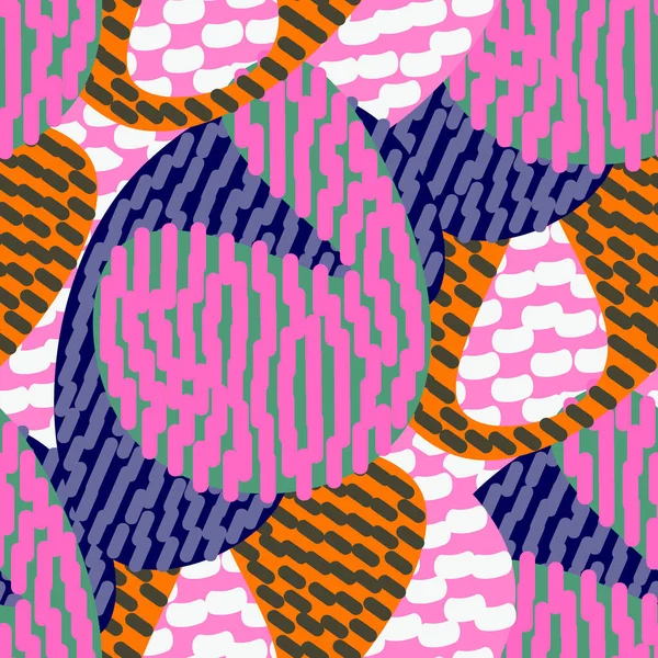 Basit bir soyut çizimle kusursuz bir desen. Nakış. Nakış. Vektör illüstrasyonu.