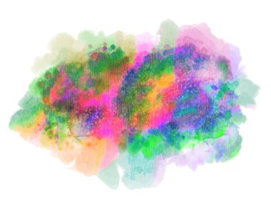 Beyaz arka planda izole edilmiş suluboya lekesi. El çizimi illüstrasyon. 