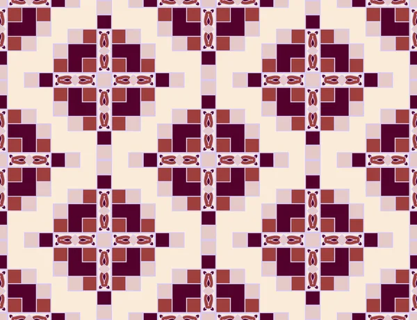 Seamless Pattern Mosaic Tiles Mediterranean Vector Illustration — Stock Vector