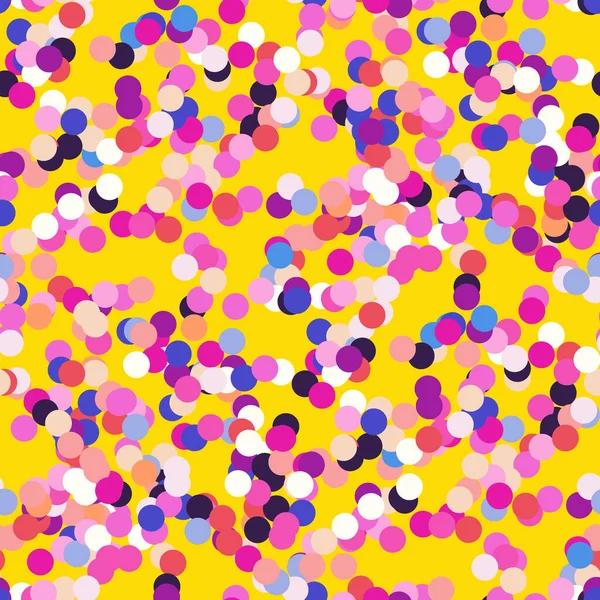 Patrón Sin Costuras Con Pequeños Círculos Multicolores Ilustración Vectorial — Archivo Imágenes Vectoriales