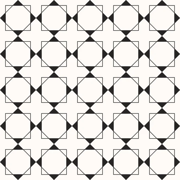 Black White Seamless Pattern Geometrical Ornament Vector Illustration — Stock Vector