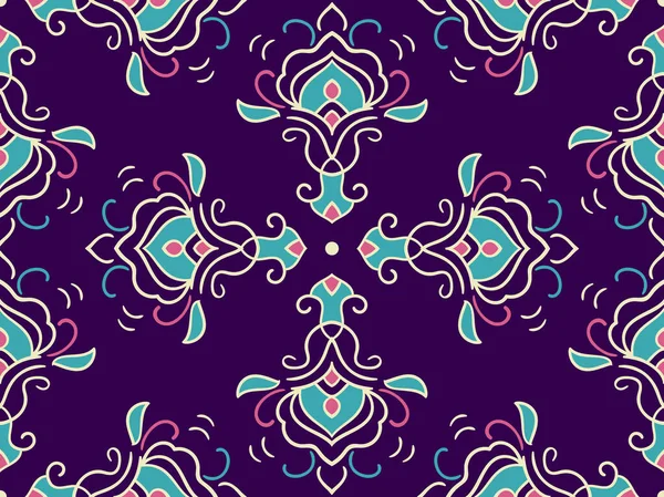 Naadloos Patroon Met Decoratieve Cirkels Stijl Van Een Mandala Vectorillustratie — Stockvector