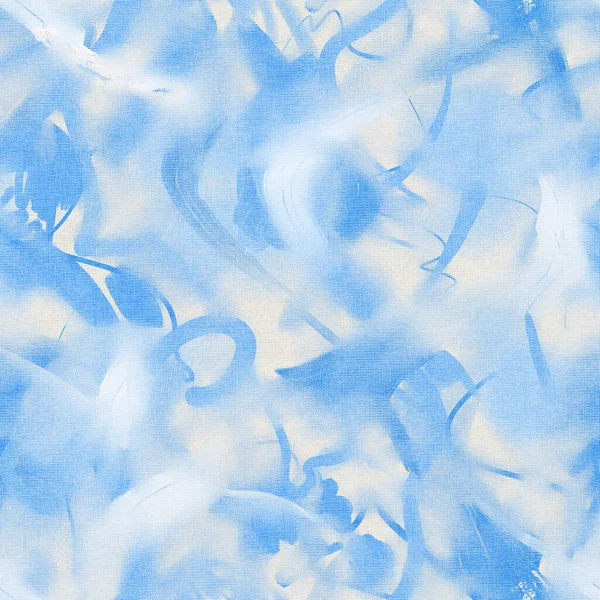 Patrón Sin Costura Abstracto Con Manchas Acuarela Azul Ilustración Dibujada —  Fotos de Stock