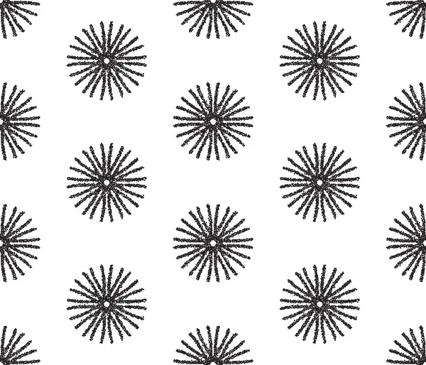 Black White Seamless Pattern Arabesques Retro Style Vector Illustration — Stock Vector