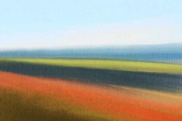 Impressionismo Abstrato Paisagem Pintura Moderna Ilustração Desenhada Mão — Fotografia de Stock