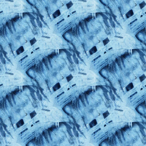 Sömlös Tie Dye Mönster Indigo Färg Vitt Siden Handmålning Tyger — Stockfoto