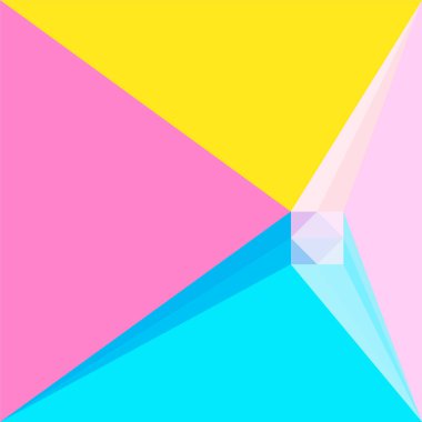 Turuncu ve mor renklerin soyut çokgen arka planı. Vektör illüstrasyonu.