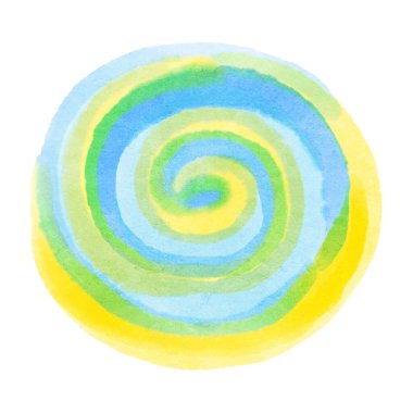 Beyaz arka planda izole edilmiş suluboya lekesi. El çizimi illüstrasyon. 