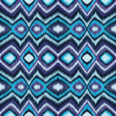 Kusursuz Ikat Deseni. Tekstil tasarımı, duvar kağıdı, yüzey dokuları, ambalaj kağıdı için soyut arkaplan.