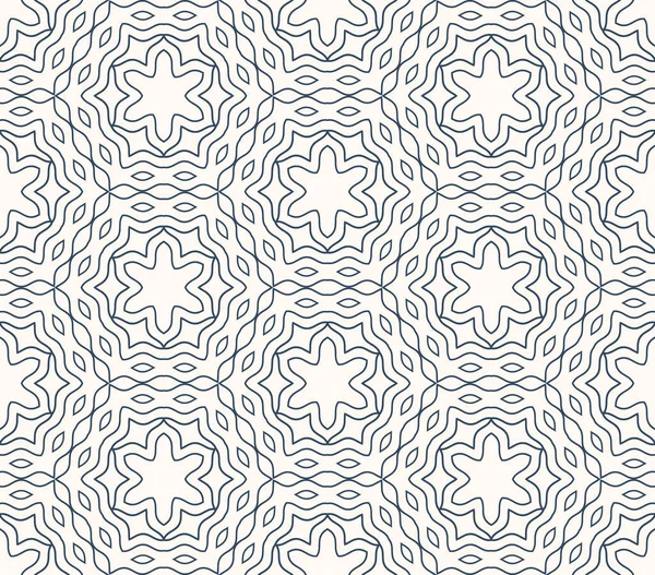 Nahtloses Schwarz Weiß Muster Mit Arabesken Retro Stil Vektorillustration — Stockvektor
