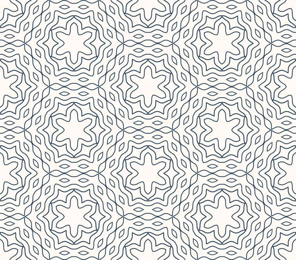 Black White Seamless Pattern Arabesques Retro Style Vector Illustration — Stock Vector