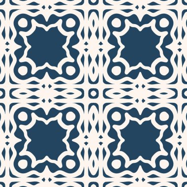 Siyah ve beyaz pürüzsüz desen. Vektör illüstrasyonlu Geometrik süsleme  