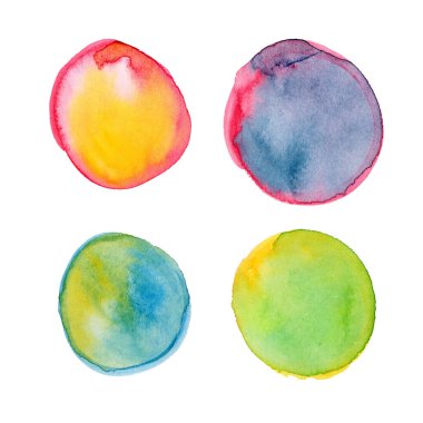 Beyaz arka planda izole edilmiş suluboya lekesi. El çizimi illüstrasyon. 