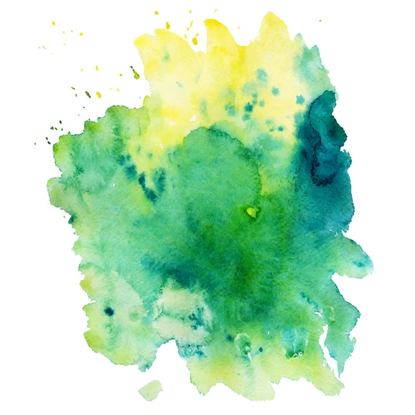 Grüner Aquarellfleck — Stockvektor